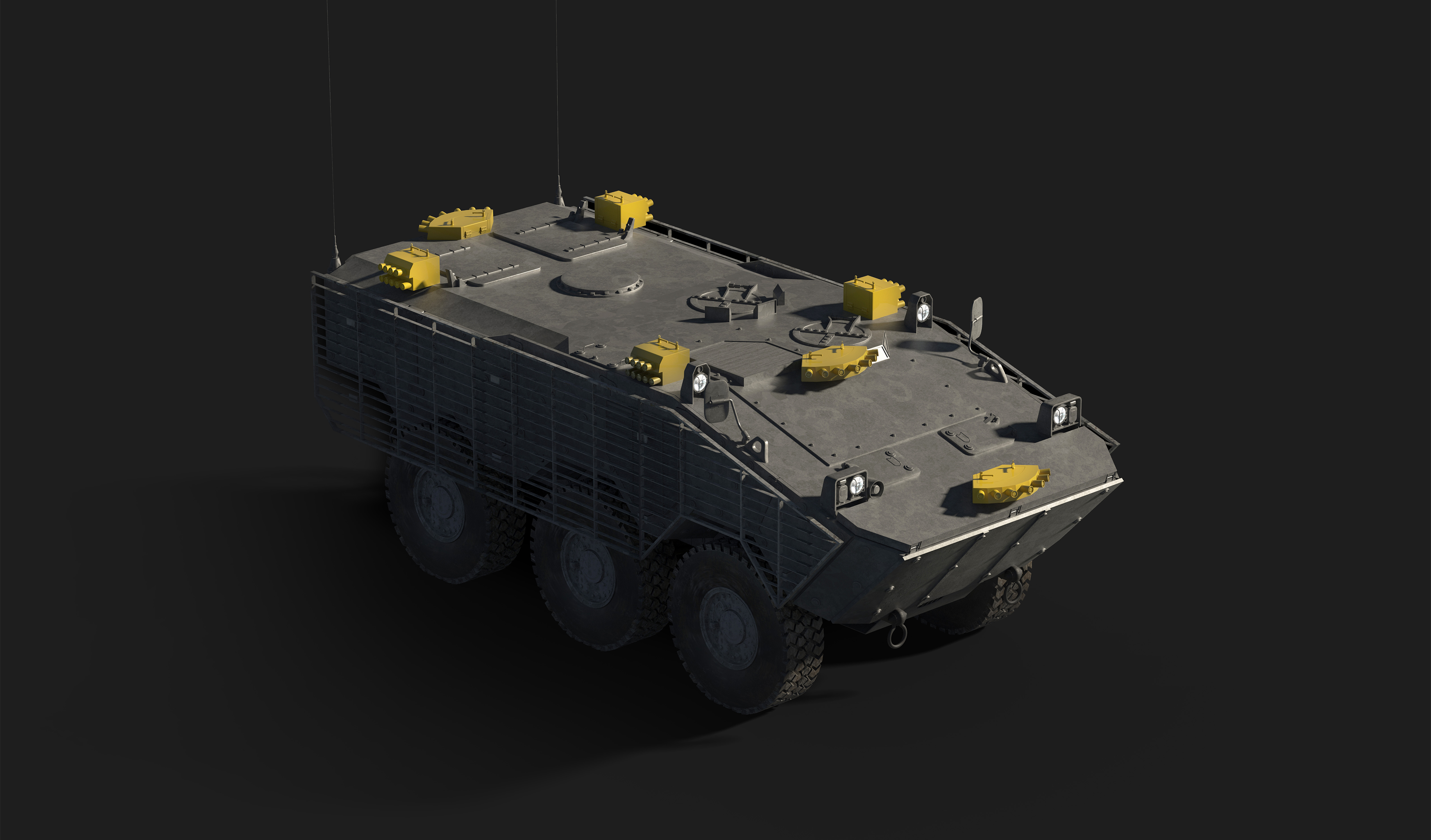 Official Mehler Protection rendering of SCILT LAND on an armoured vehicle